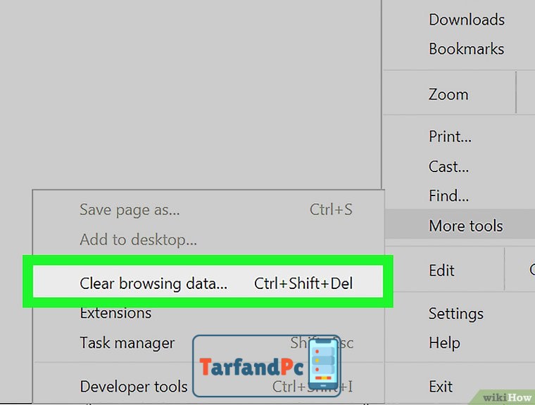 Clear browsing data