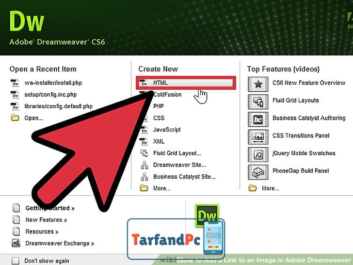 نحوه افزودن لینک به تصویر در Adobe Dreamweaver