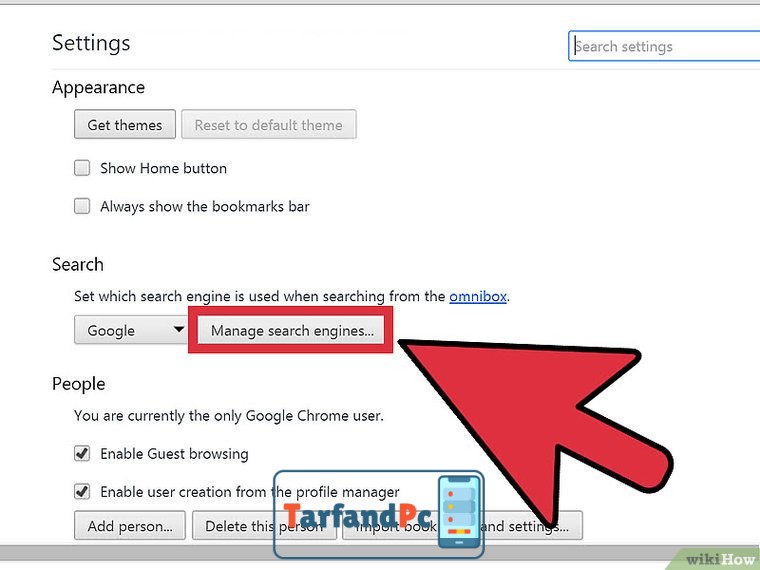 Manage Search Engines