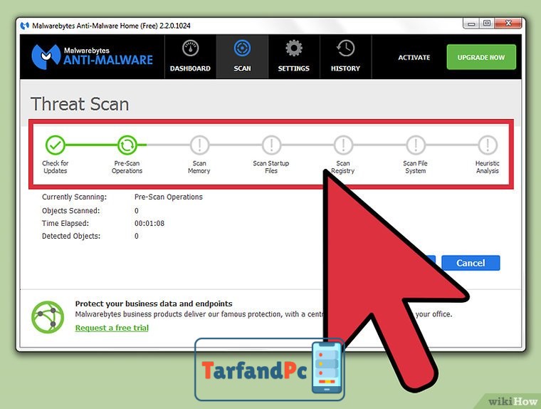 تنظیم Malwarebytes Anti‐Malware