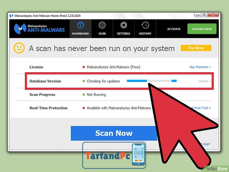 تنظیم Malwarebytes Anti‐Malware