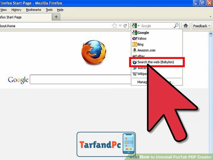 حذف FoxTab PDF Creator